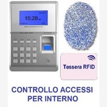 APRIPORTA CON TESSERE RFID E LETTORE BIOMETRICO, MOD. SVAR2-FINGER, CON SOFTWARE DI CONTROLLO ACCESSI E RILEVAZIONE PRESENZE IN ITALIANO UTILIZZABILE PER SEMPRE SENZA CONTRATTO DI MANUTENZIONE E SERVIZIO DI TELEASSISTENZA GRATIS PER L'INSTALLAZIONE